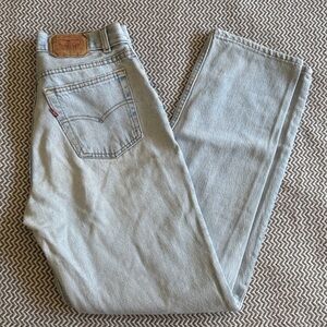 Vintage Levi's 701 Student Button Fly
Jeans 27x30 Light Wash Straight
 90s 501